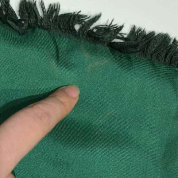 HERMES GREEN PRINTED Angora Silk Scarf Authentic - Picture 7 of 7